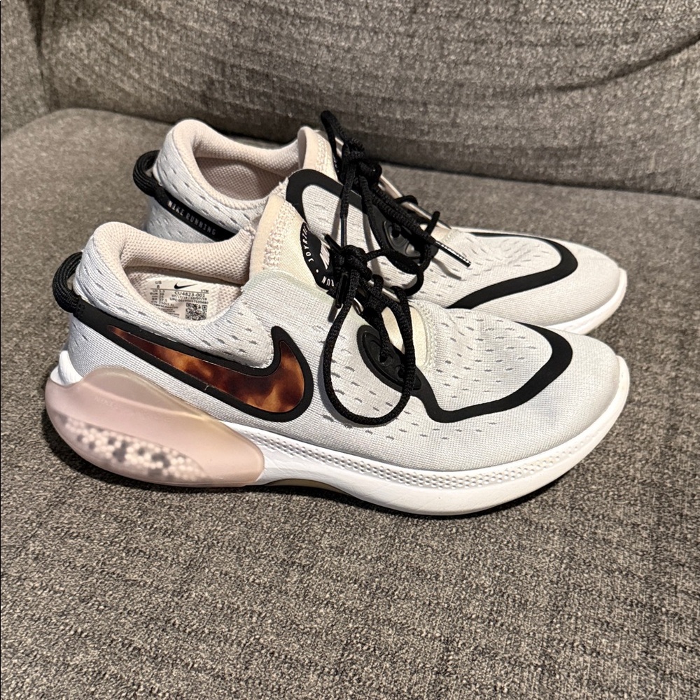 Nike Women's Athletic Shoes - White and Black with Brown Accents